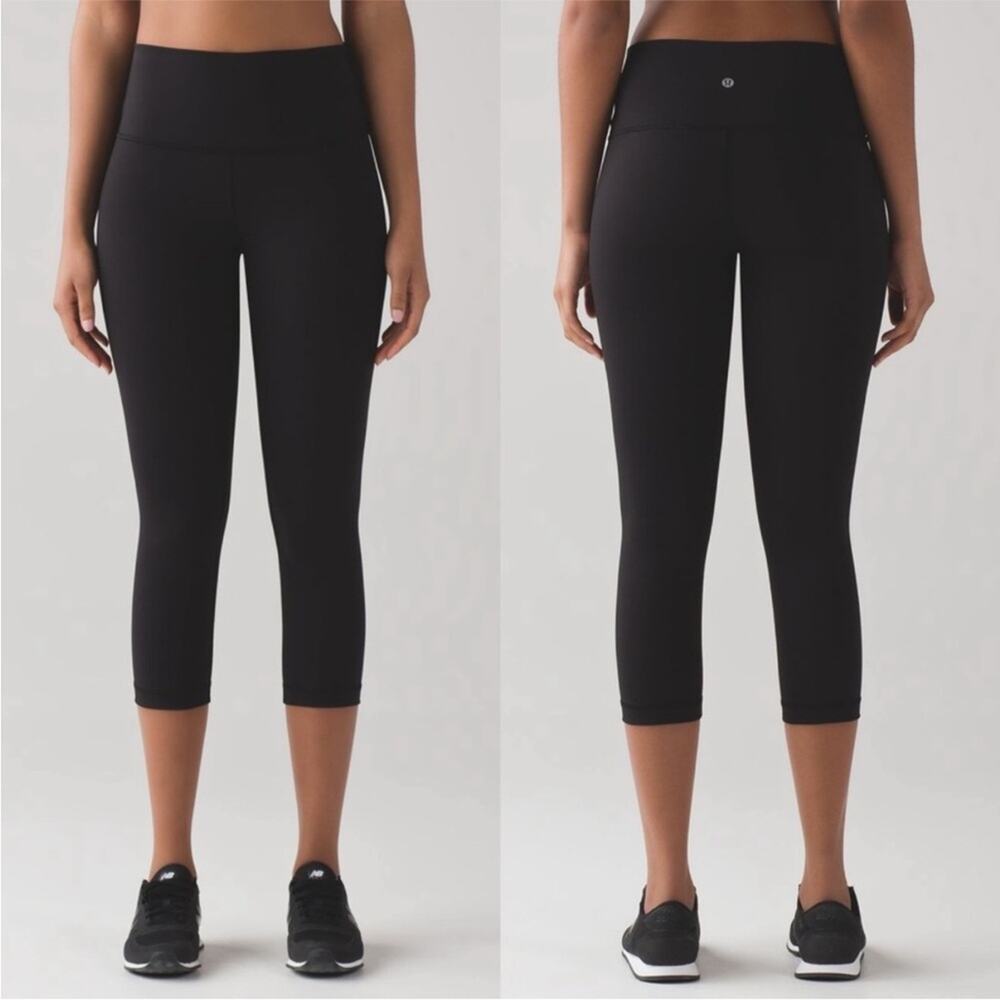 Lululemon Wunder Under Crop Legging High Rise Full-On Luxtreme 21" Black Size 6